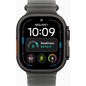 Apple Watch Ultra 4 GPS + Cellular 49mm Tytan Czarny + Pasek Ocean Półprzezroczysta Czerń
