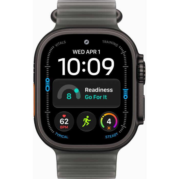 Apple Watch Ultra 4 GPS + Cellular 49mm Tytan Czarny + Pasek Ocean Półprzezroczysta Czerń