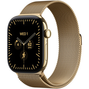 Apple Watch Series 12 Cellular 46 mm – Tytan Żywe złoto + Bransoleta mediolańska Żywe złoto (nowy)