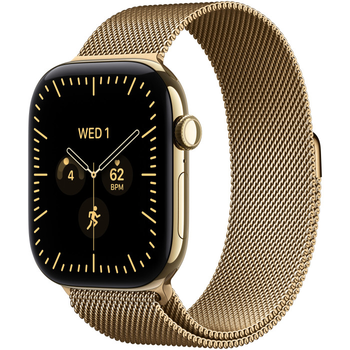 Apple Watch Series 12 Cellular 46 mm – Tytan Żywe złoto + Bransoleta mediolańska Żywe złoto (nowy)