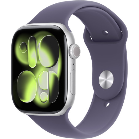 Apple Watch 11 GPS 46mm koperta z aluminium Gwiezdna szarość + pasek sportowy S/M