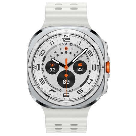 Samsung Galaxy Watch Ultra LTE 47mm Tytanowy Srebrny, pasek biały