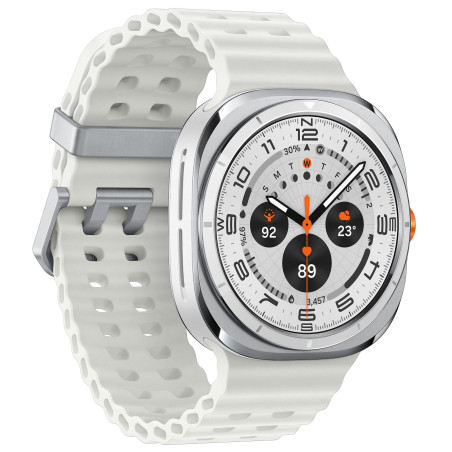 Samsung Galaxy Watch Ultra LTE 47mm Tytanowy Srebrny, pasek biały