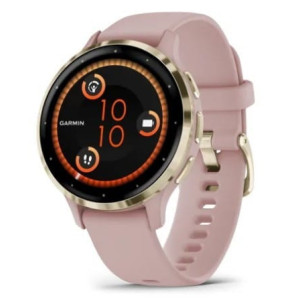 Smartwatch Garmin Venu 3s Jasnozłoty z paskiem w kolorze Dust rose