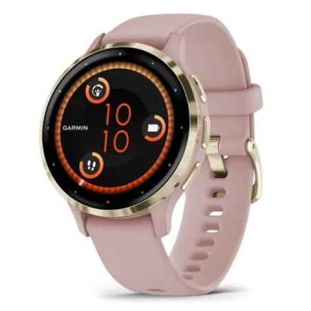 Smartwatch Garmin Venu 3s Jasnozłoty z paskiem w kolorze Dust rose