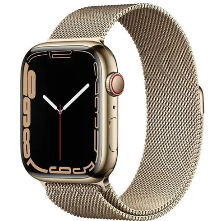 Apple Watch Series 7 GPS + Cellular 45mm Złoty Gold Stainless Steel Band