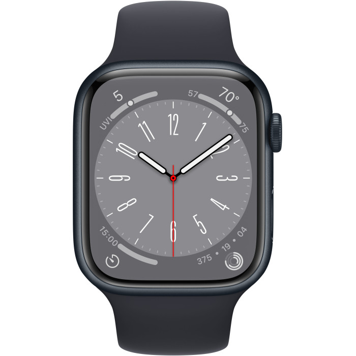 Apple Watch Series 8 GPS 45mm Północ Midnight Sport Band