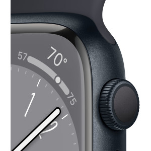 Apple Watch Series 8 GPS 45mm Północ Midnight Sport Band