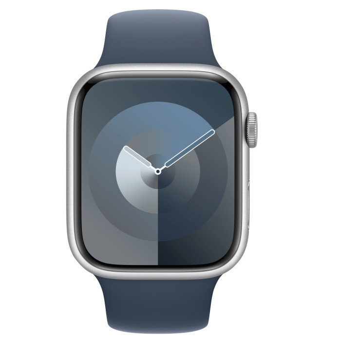Apple Watch Series 9 GPS + Cellular 45mm Srebrny Storm Blue Sport Band