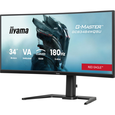 Monitor iiyama G-Master GCB3484WQSU-B1 34" Zakrzywiony UWQHD VA LED 0,4ms 180Hz